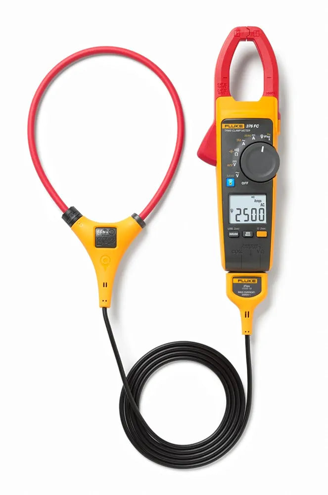 Fluke 376FC AC/DC Clamp Meter with iFlex For Industrial/Commercial Electricians, VFD Low Pass Filter For Accurate Measurements, Inrush Measurements, Bluetooth Connectivity For Remote Measurements