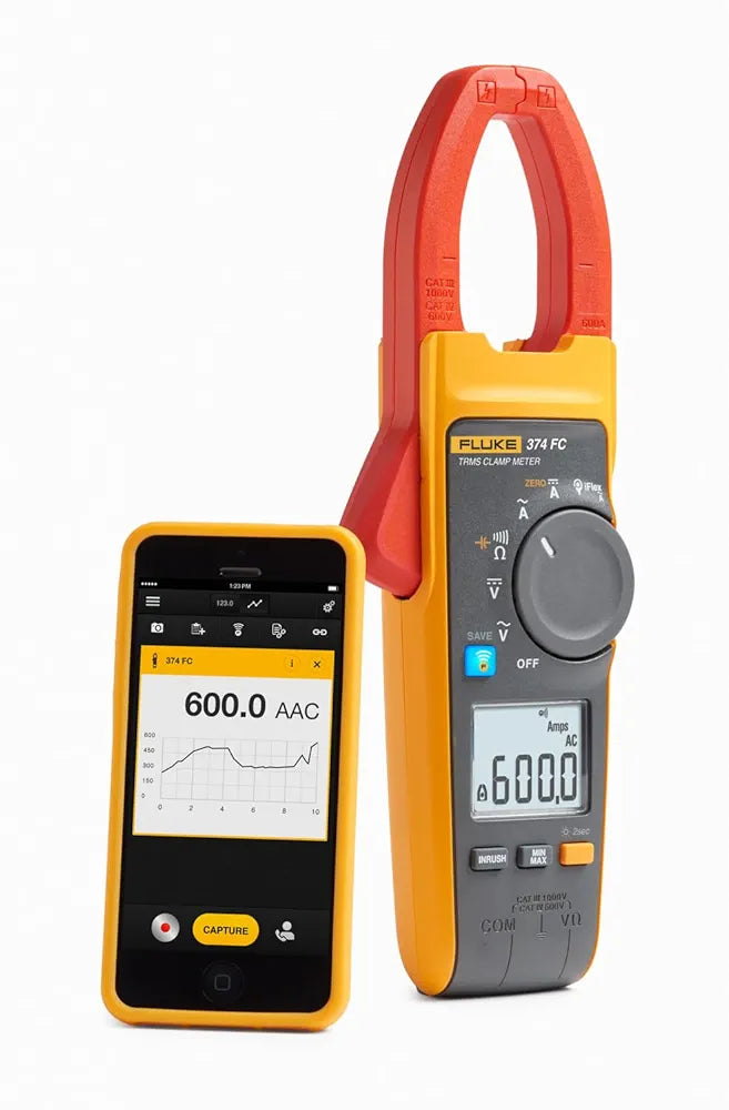 Fluke 374 FC 600A AC/DC TRMS Wireless Clamp Meter