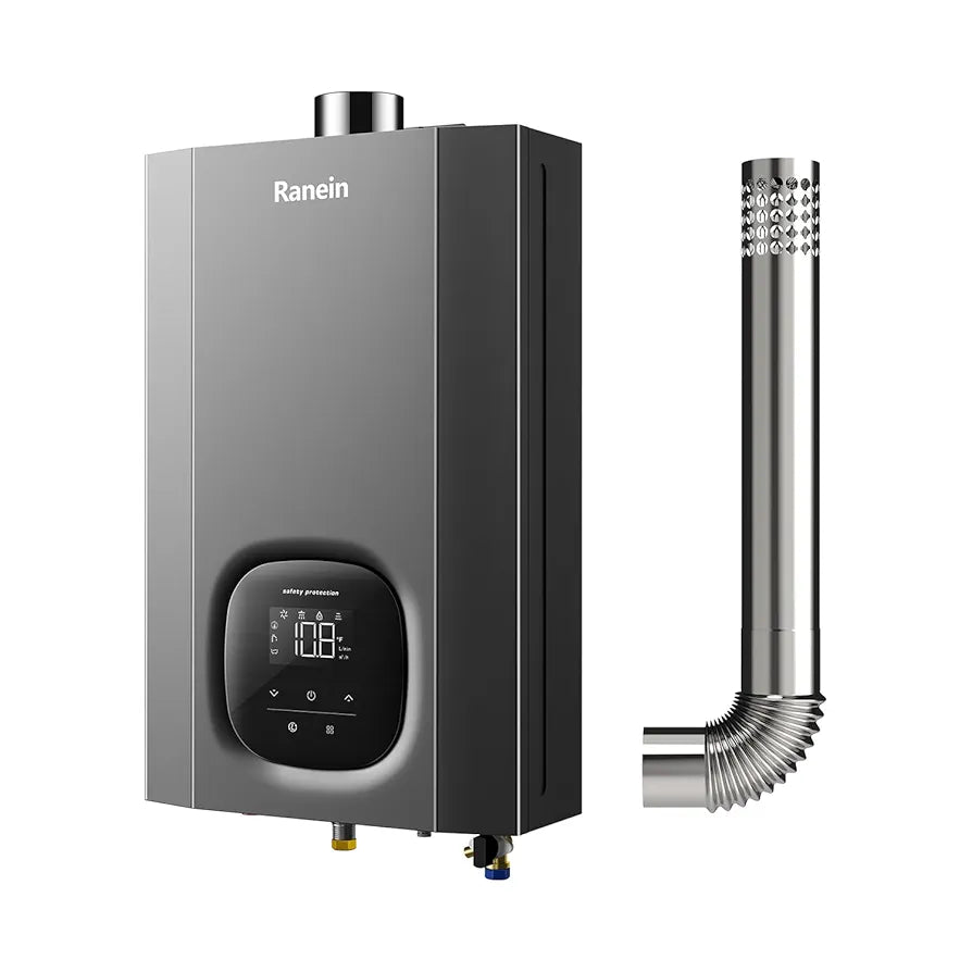 Propane Gas Tankless Water Heater with Vent Pipe, Indoor Max 4.3 GPM, 100,000 BTU Instant Hot Water Heater