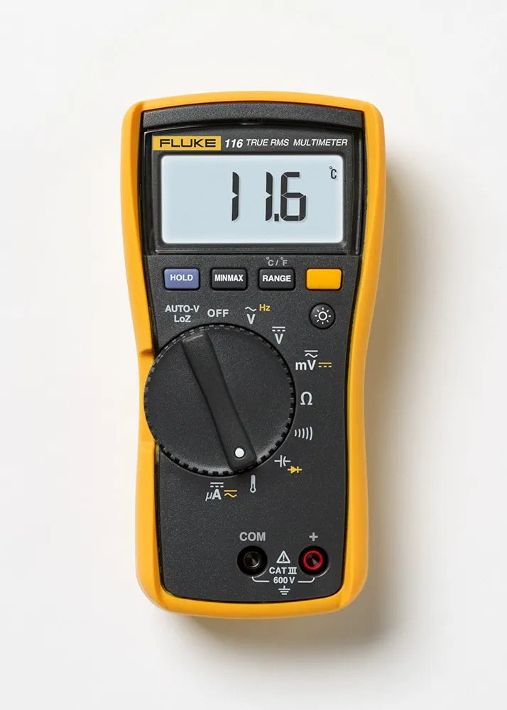 Fluke 116/323 KIT Multimeter and Clamp Meter HVAC Combo Kit, AC/DC Voltage, AC Current 400 A, Microamps To Test Flame Sensors, Includes Temp Probe, Test Leads, TPAK And Carrying Case