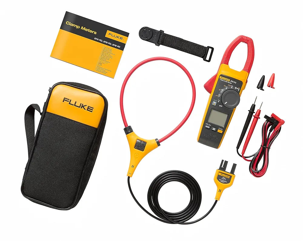 Fluke 376FC AC/DC Clamp Meter with iFlex For Industrial/Commercial Electricians, VFD Low Pass Filter For Accurate Measurements, Inrush Measurements, Bluetooth Connectivity For Remote Measurements