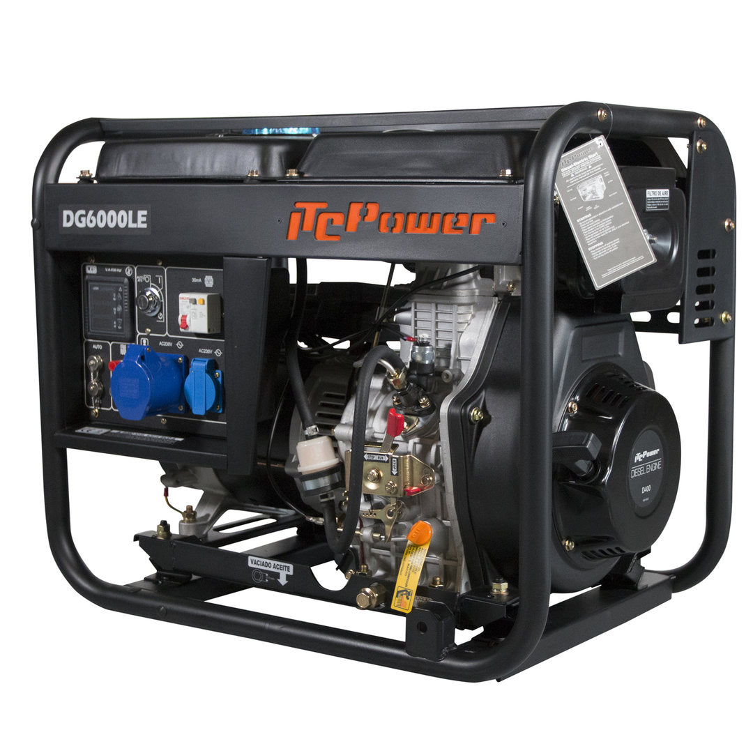 DG6000LE Generador Diesel 5 kw monofásico ITCPower
