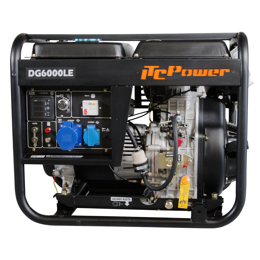 DG6000LE Generador Diesel 5 kw monofásico ITCPower