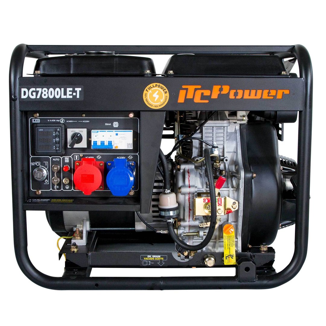 DG7800LE-T Generador Diésel ITCPower Full Power 7,9KVA (400V) / 5,6KW (230V)