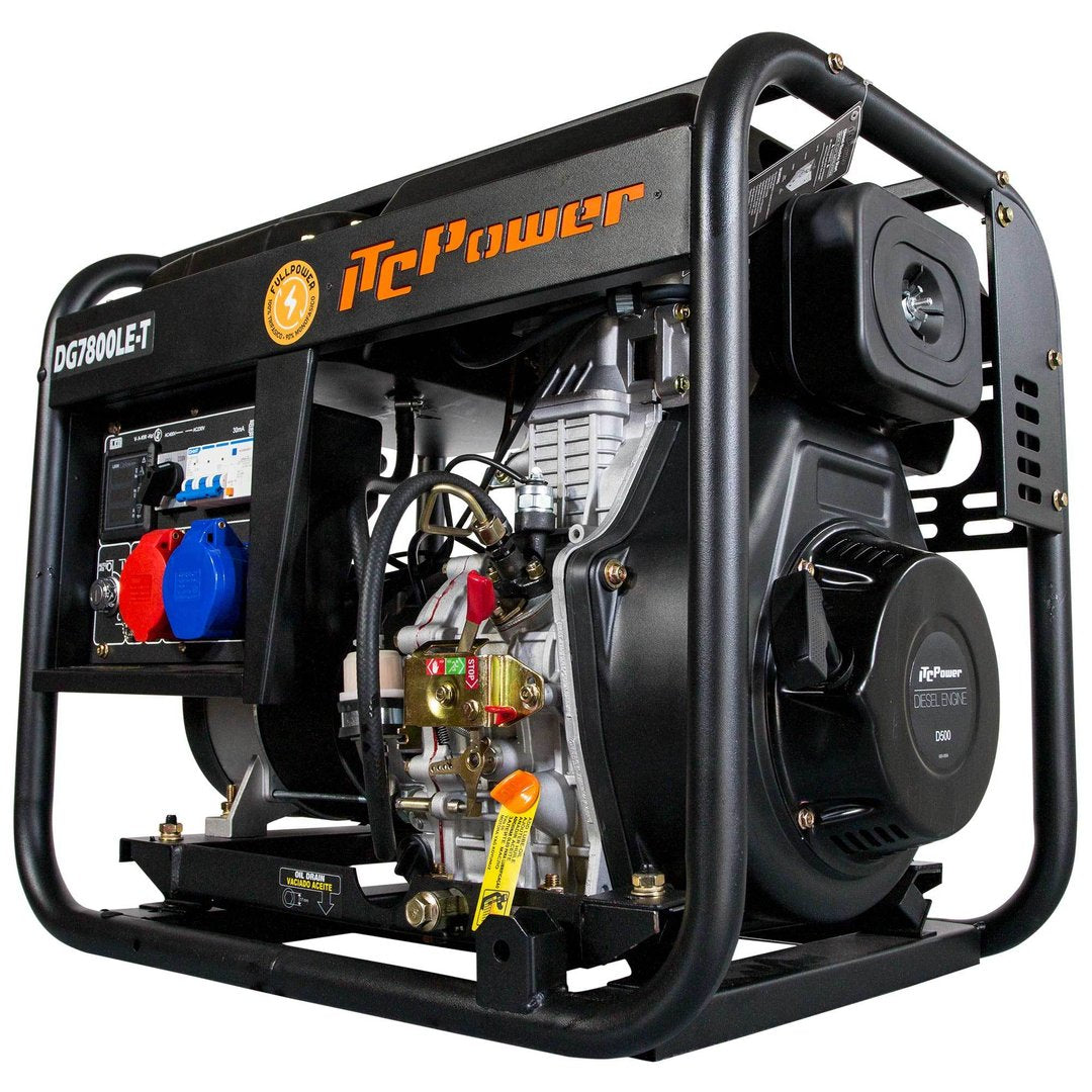 DG7800LE-T Generador Diésel ITCPower Full Power 7,9KVA (400V) / 5,6KW (230V)