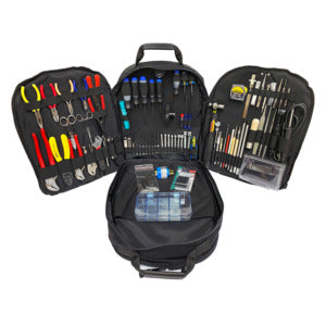 Jensen Tools JTK-87B Electronics MRO Tool Kit, 7" Deep, Backpack Case, Black, 19.5" x 15" x 7", JTK-87 Series