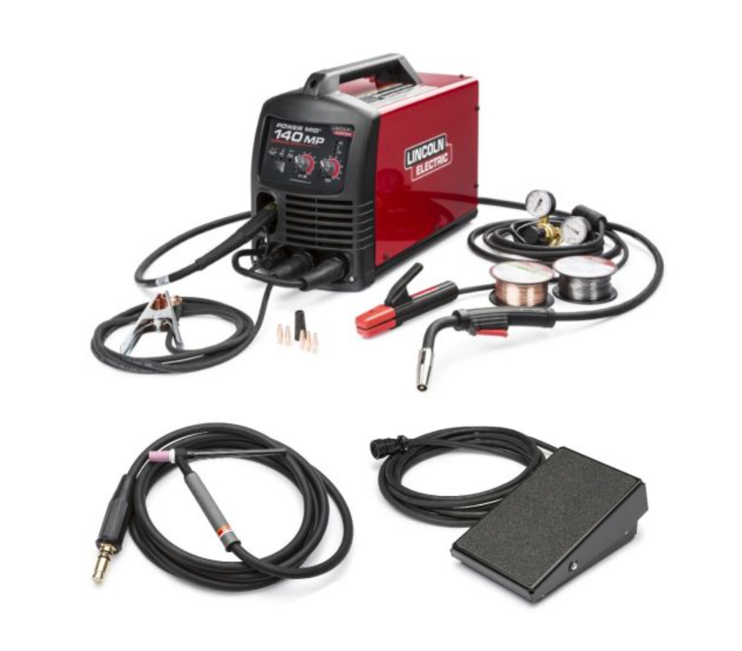 Lincoln Power Mig 140 MP Multi Process Welder TIG One-Pak (K4499-1)