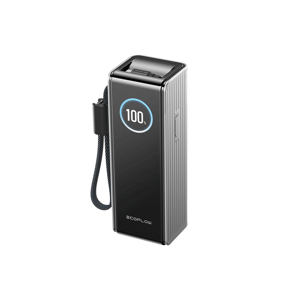 Banco de energía EcoFlow RAPID (25 000 mAh, 170 W, cables integrados y retráctiles de 100 W)