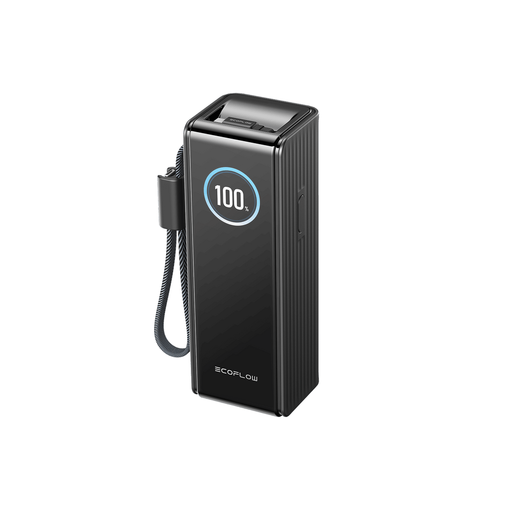 Banco de energía EcoFlow RAPID (25 000 mAh, 170 W, cables integrados y retráctiles de 100 W)