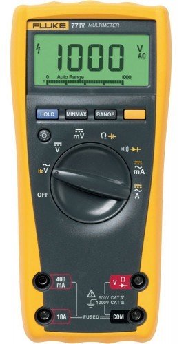 Fluke 77-4 CAL Industrial Multimeter with calibration certificate, 1,000 V
