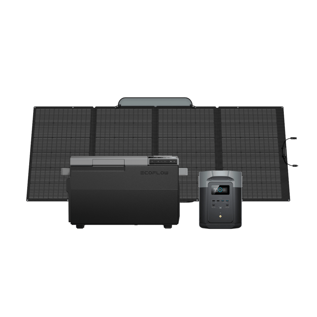 EcoFlow GLACIER + EcoFlow DELTA 2 Max + Panel solar portátil EcoFlow de 400W