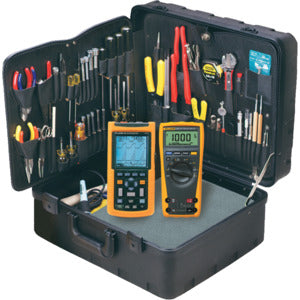 Jensen Tools JTK-87FLK5 Electronics MRO Tool Kit, 8" Deep, with Fluke 123B & 179 DMM, JTK-87 Series