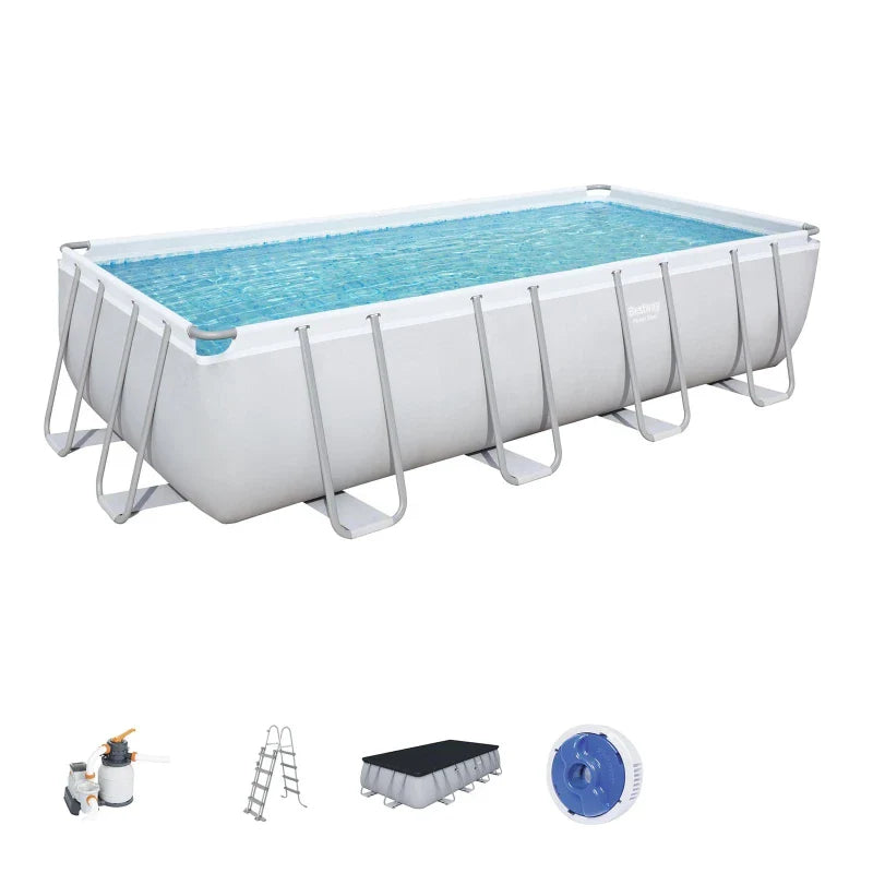 Piscina Desmontable Tubular Bestway Power Steel 549x274x122 cm Depuradora De Cartucho