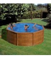 Gre Piscina Sicilia Redonda Aspecto Madera