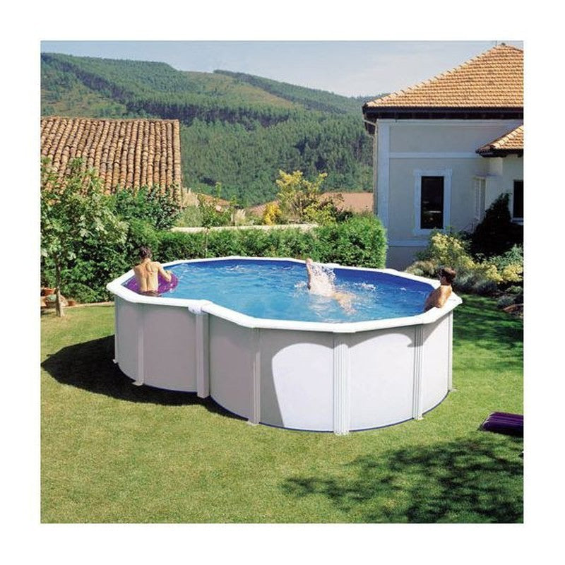 Gre Piscina Varadero Forma De Ocho Acero Blanca